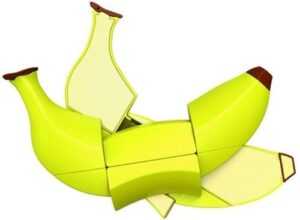 Sprawdź się! Łamigłówka banan składa się z obracających w każdą stronę elementów. Poprawia motorykę